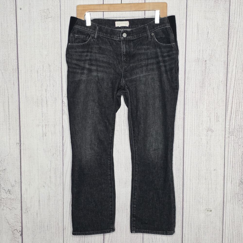 Hatch Maternity Black Wash Jeans Under Belly Panel, size 29